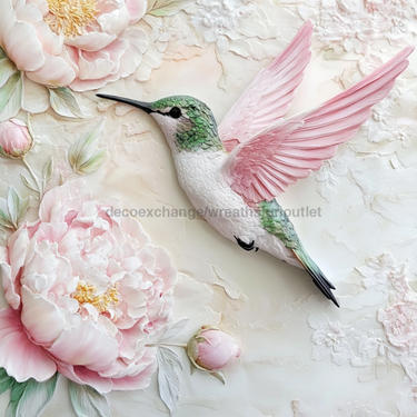 Hummingbird Sign, DCO-13208, Sign For Wreath, 10x10
